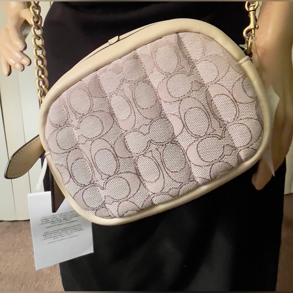 💎RARE NWT AUTHENTIC COACH Signature Jacquard Small Camera Bag💎 - Picture 9 of 16